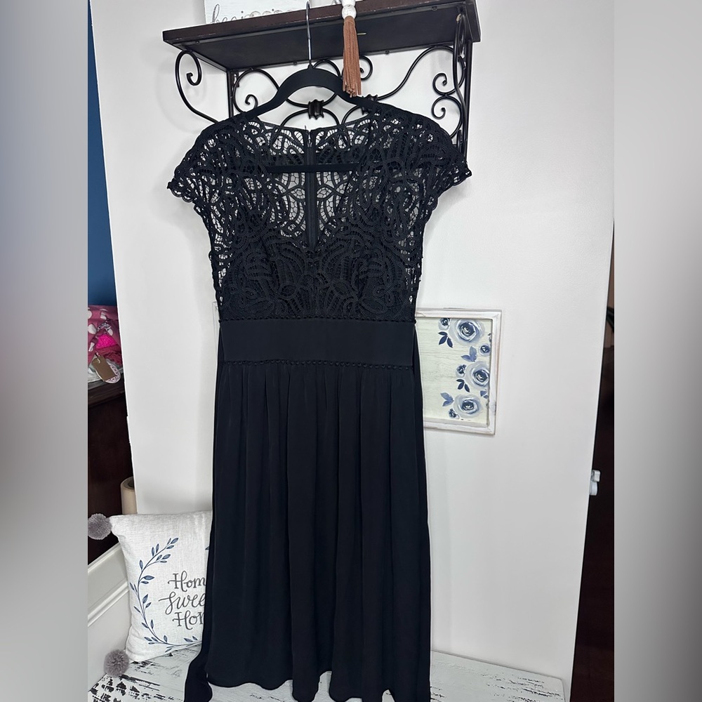 🔥 Kate Spade Black Lace Whimsigoth Midi Dress - Picture 4 of 9